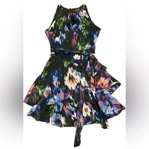 Tahari Arthur S. Levine floral print a-line dress - Picture 1 of 10